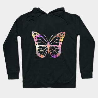 Butterfly Animal Wild Forest Nature Chrome Graphic Colour Hoodie